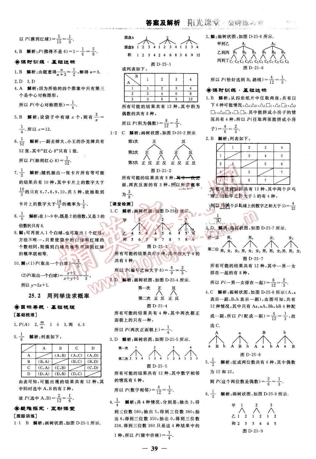 2015年陽(yáng)光課堂金牌練習(xí)冊(cè)九年級(jí)數(shù)學(xué)上冊(cè)人教版 第21頁(yè)