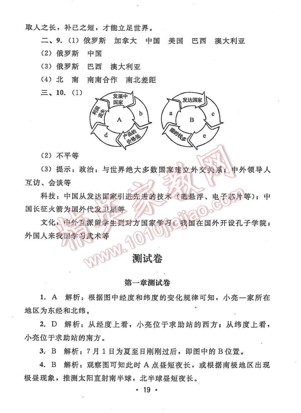 2015年99加1活頁卷七年級地理上冊人教版 第19頁