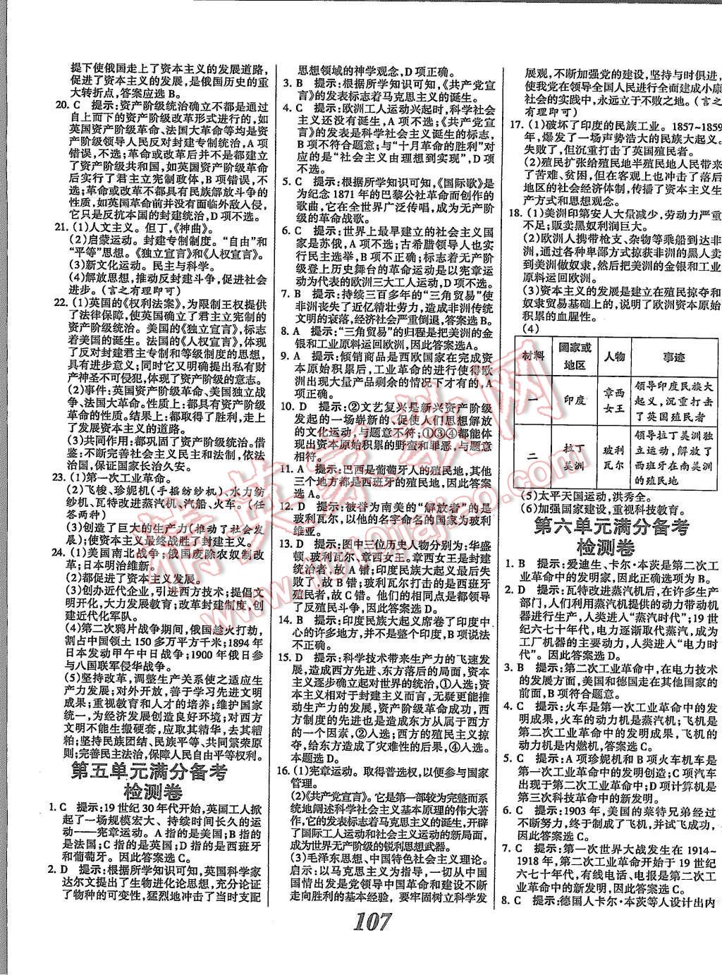 2015年全優(yōu)課堂考點(diǎn)集訓(xùn)與滿分備考九年級歷史全一冊上人教版 第11頁