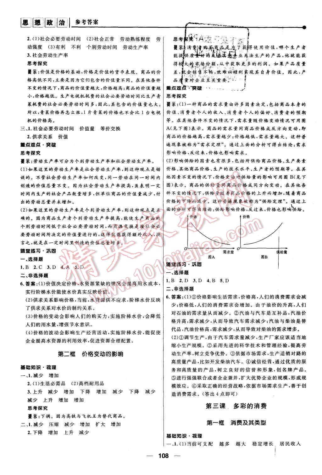 2015年新课程自主学习与测评高中思想政治必修1人教版 第2页