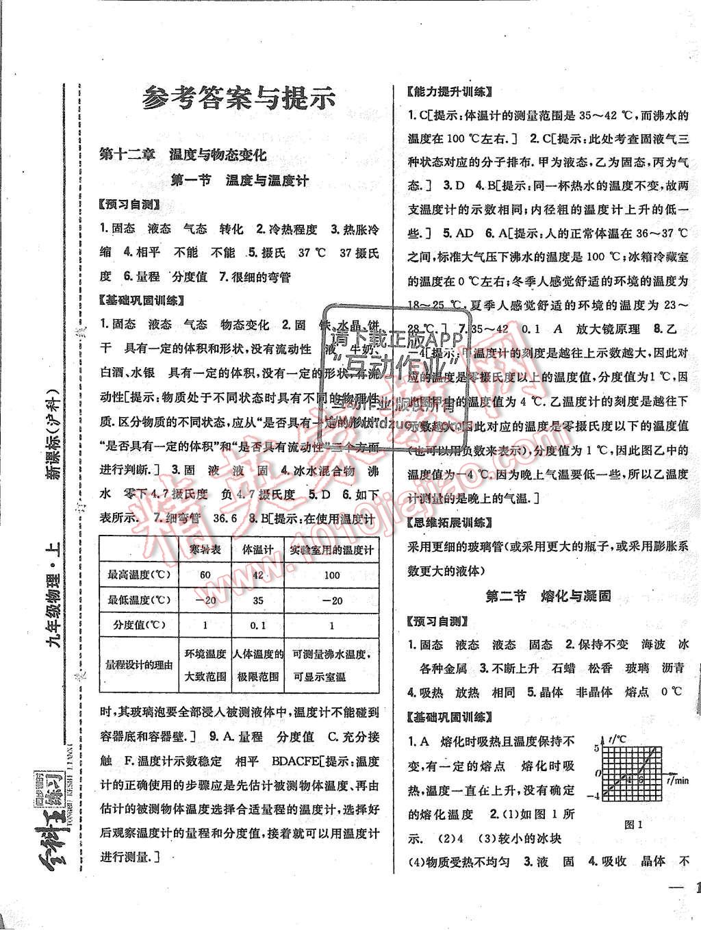 2015年全科王同步課時(shí)練習(xí)九年級(jí)物理上冊(cè)滬科版 第1頁(yè)