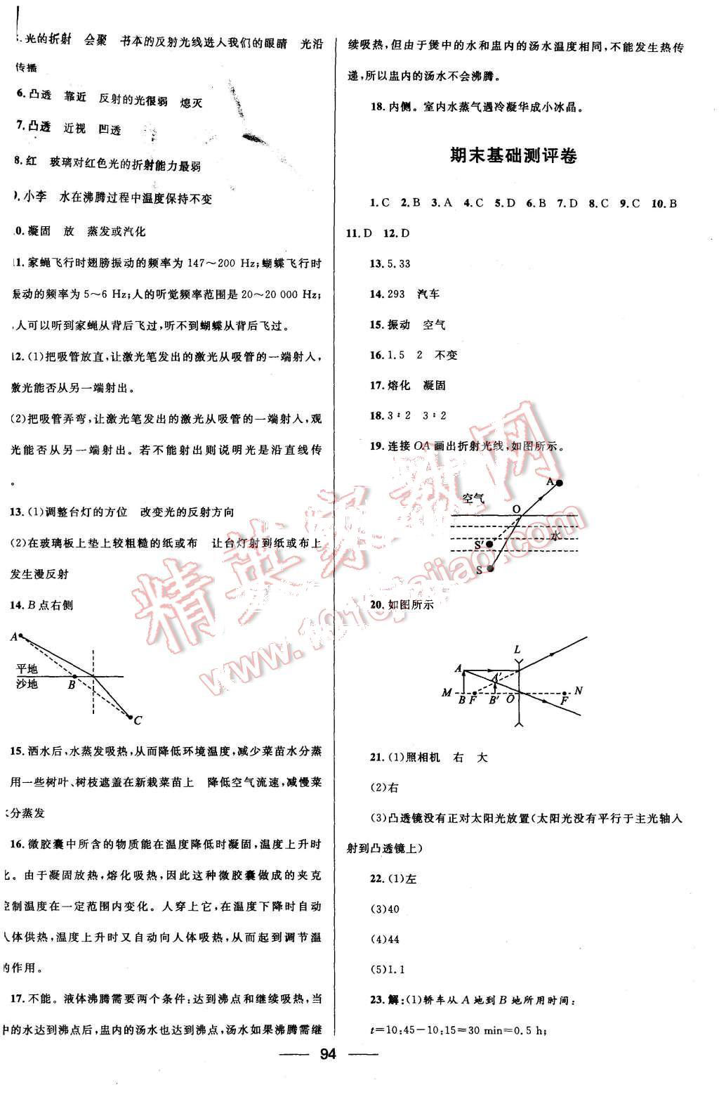 2015年奪冠百分百初中優(yōu)化測(cè)試卷八年級(jí)物理上冊(cè)人教版 第10頁(yè)