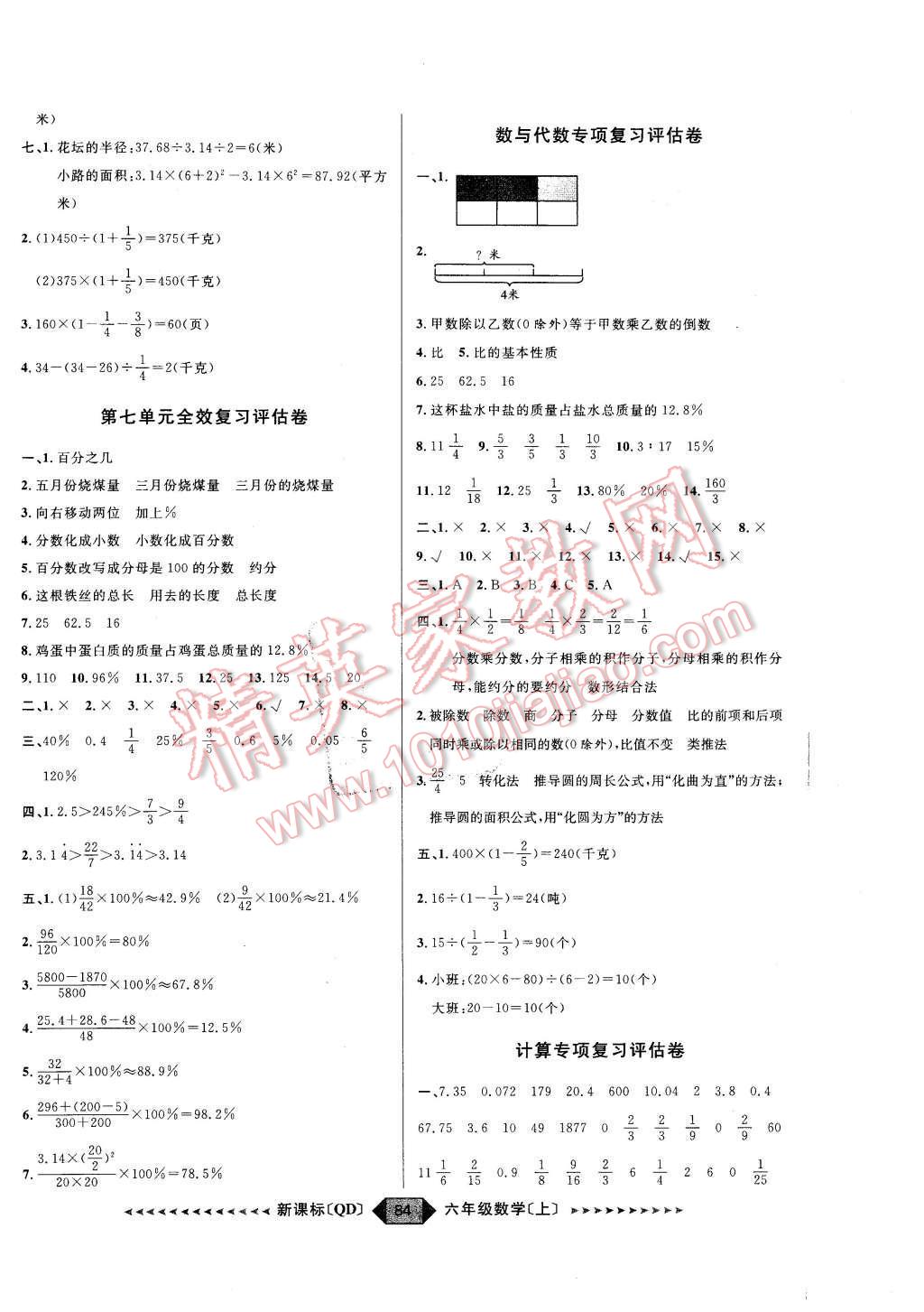 2015年陽光計(jì)劃第二步六年級(jí)數(shù)學(xué)上冊(cè)青島版 第2頁