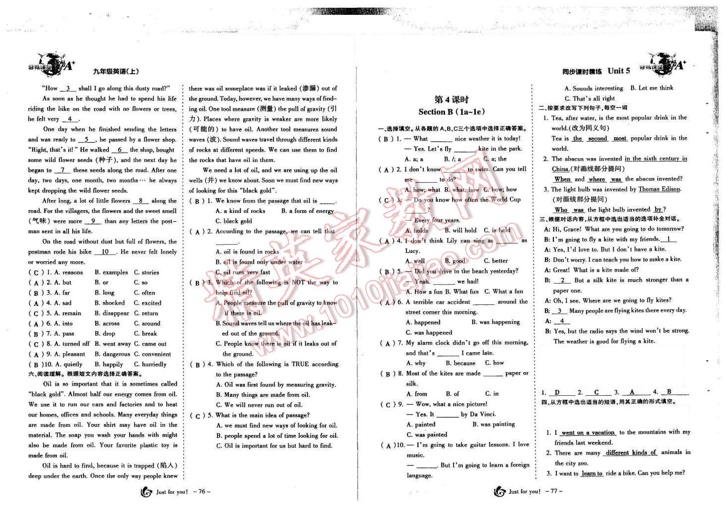 2015年蓉城課堂給力A加九年級(jí)英語(yǔ)全一冊(cè) 第40頁(yè)