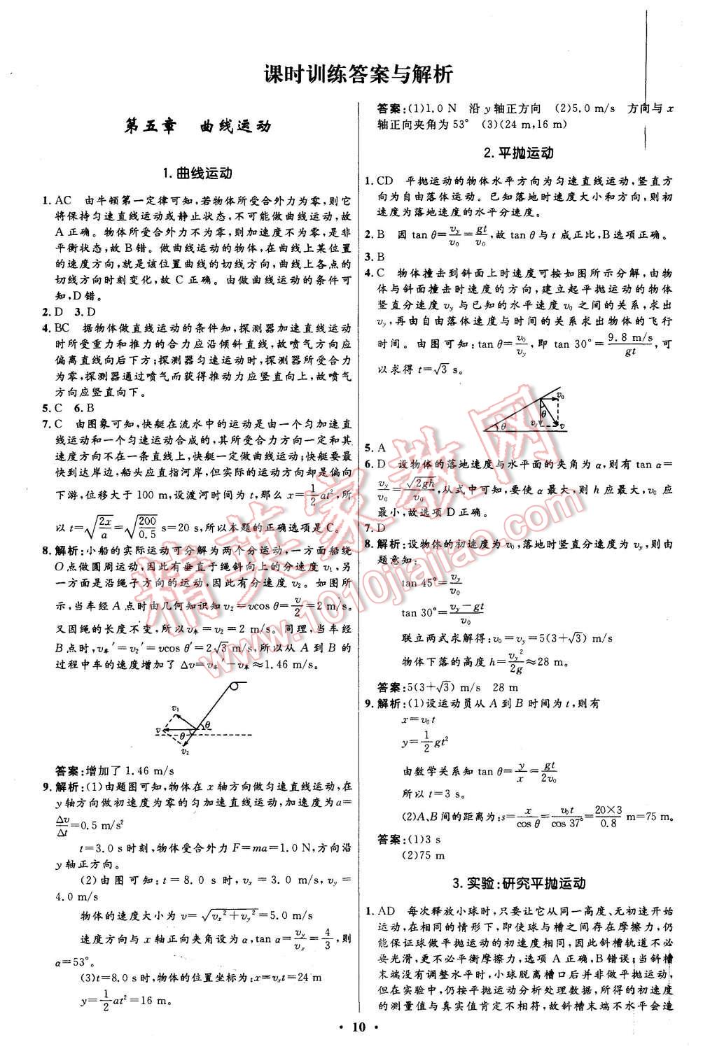 2015年新课程自主学习与测评高中物理必修2人教版 第10页