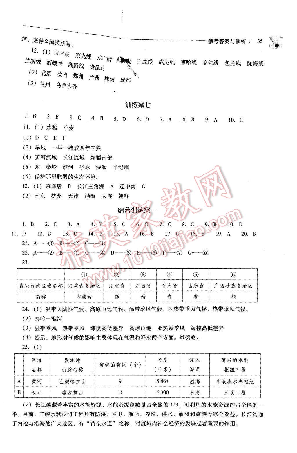 2015年新课程问题解决导学方案八年级地理上册人教版 第35页