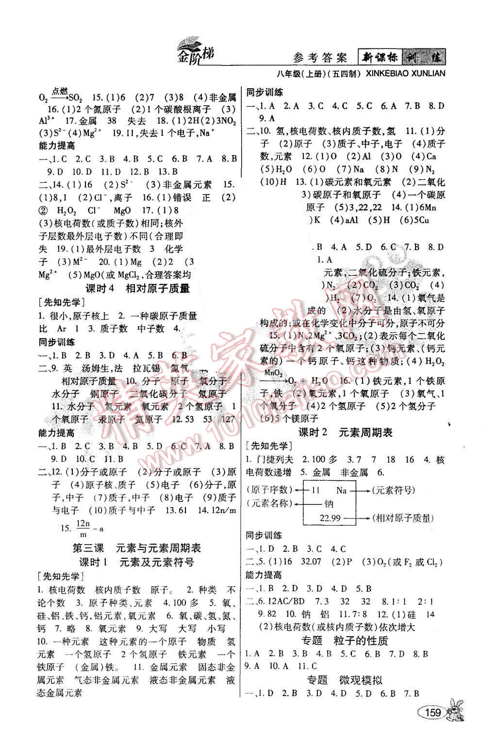 2015年金階梯課課練單元測八年級化學上冊 第8頁