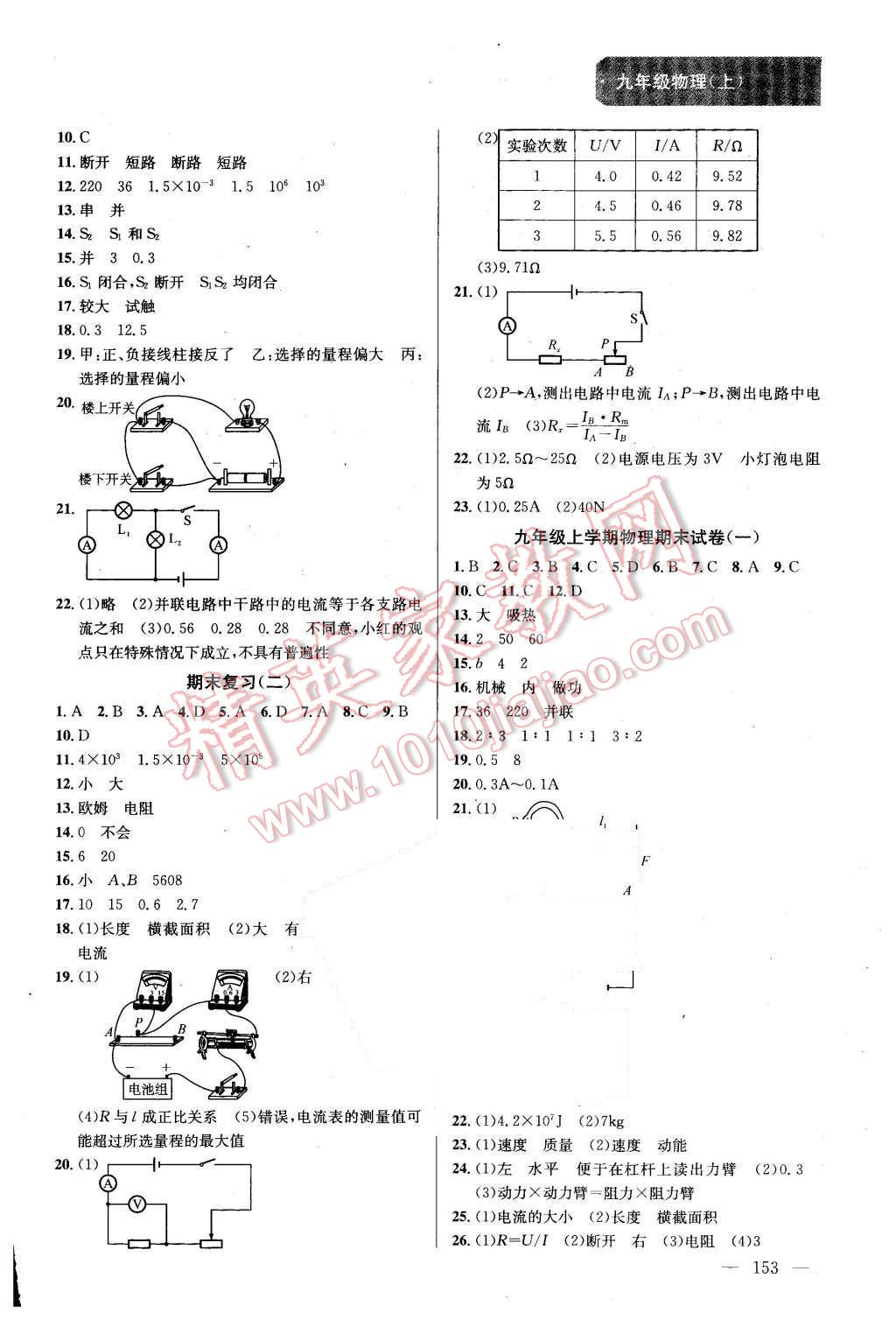 2015年金鑰匙課時學(xué)案作業(yè)本九年級物理上冊國標(biāo)江蘇版 第13頁