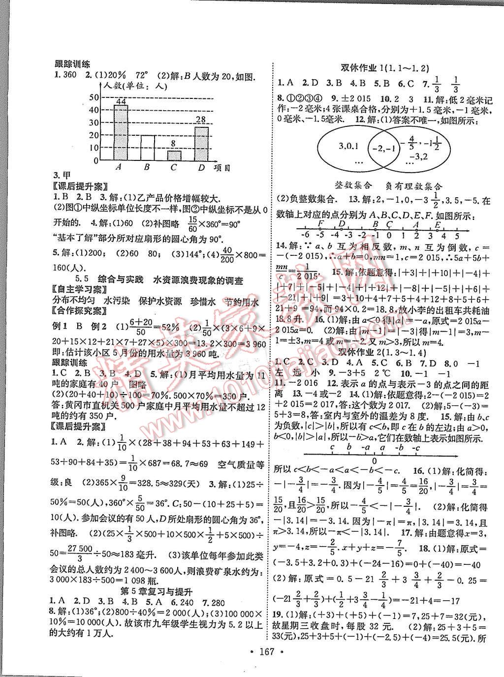 2015年課堂導(dǎo)練1加5七年級(jí)數(shù)學(xué)上冊(cè)滬科版 第15頁(yè)