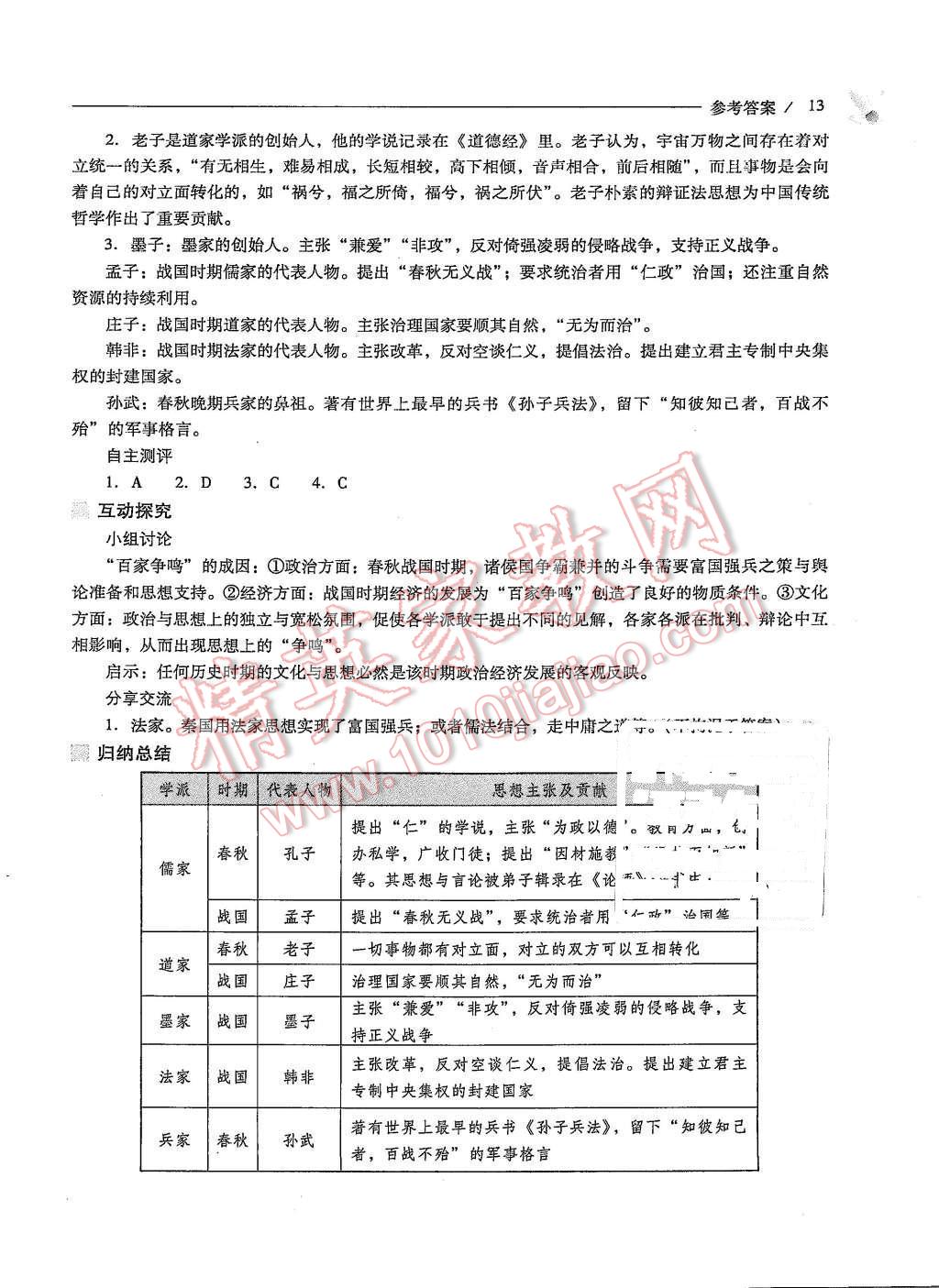 2015年新課程問題解決導(dǎo)學(xué)方案七年級中國歷史上冊人教版 第13頁