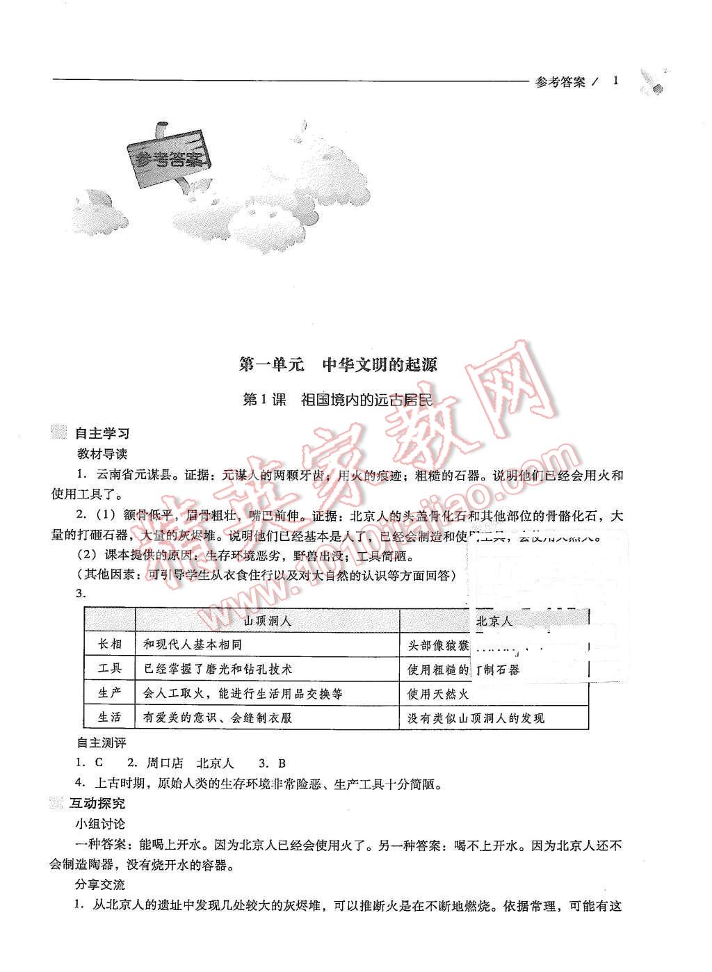 2015年新課程問(wèn)題解決導(dǎo)學(xué)方案七年級(jí)中國(guó)歷史上冊(cè)人教版 第1頁(yè)