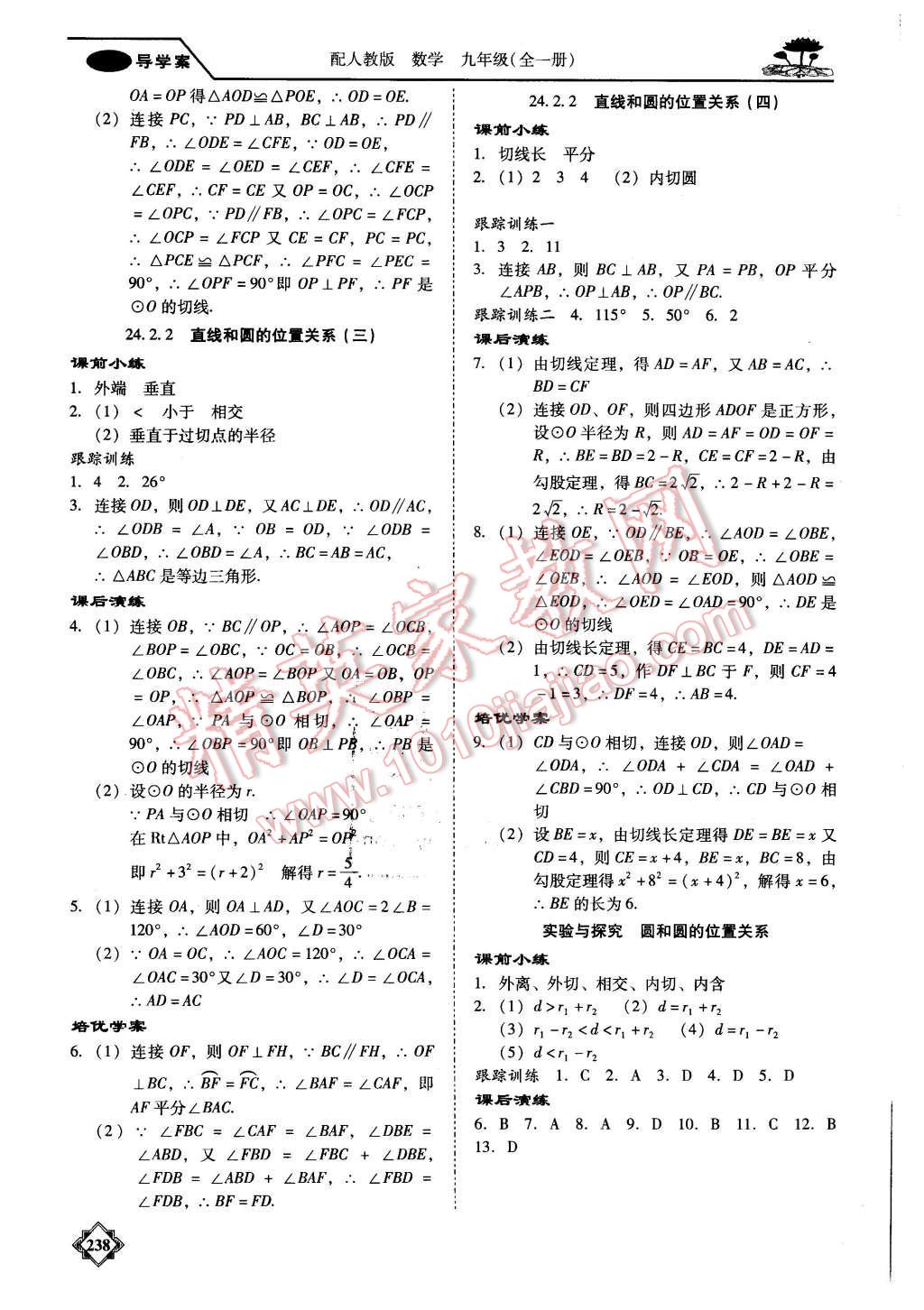 2015年百年学典金牌导学案九年级数学全一册人教版 第11页