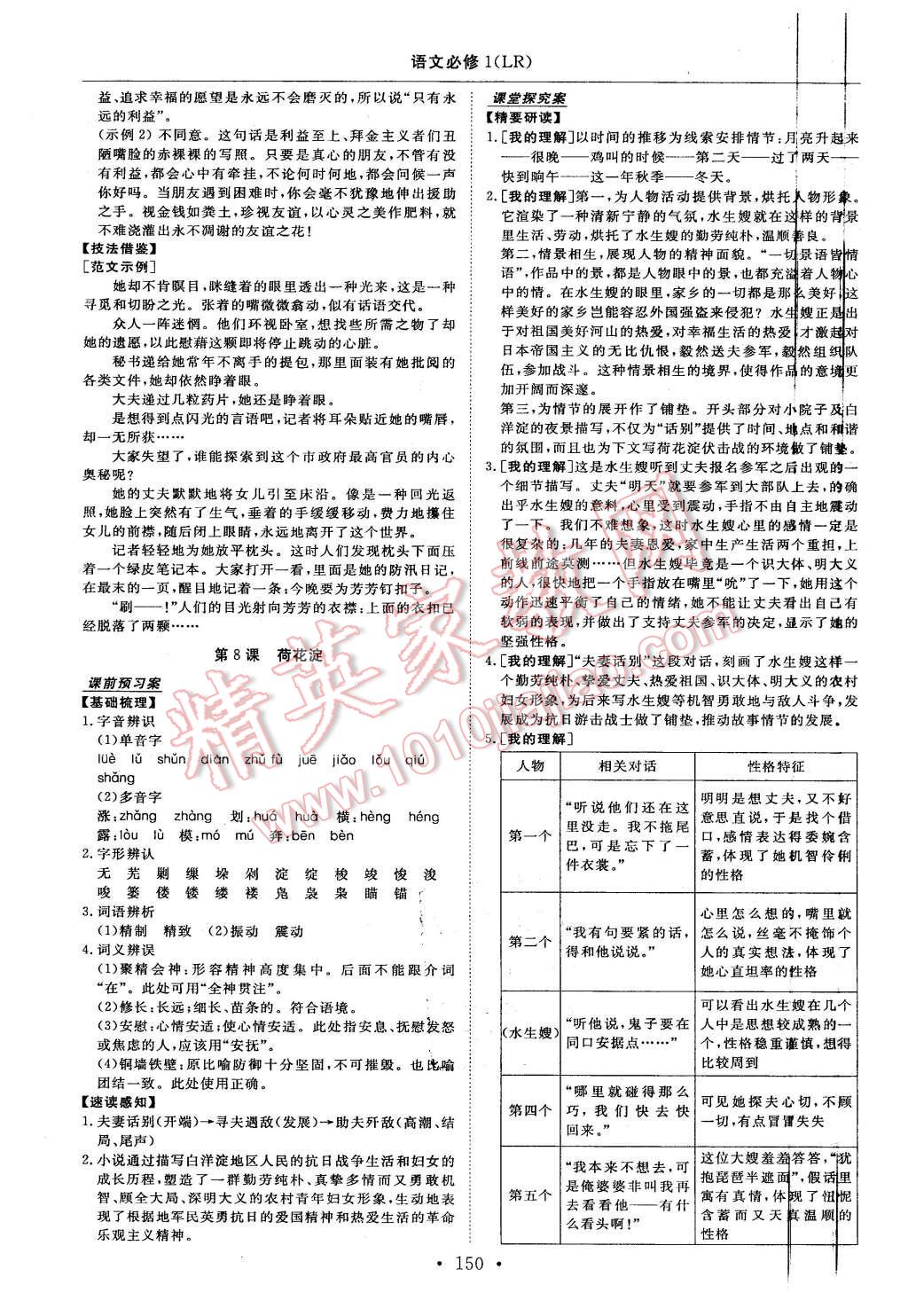 2015年高中同步创新课堂优化方案语文必修1鲁人版 第14页