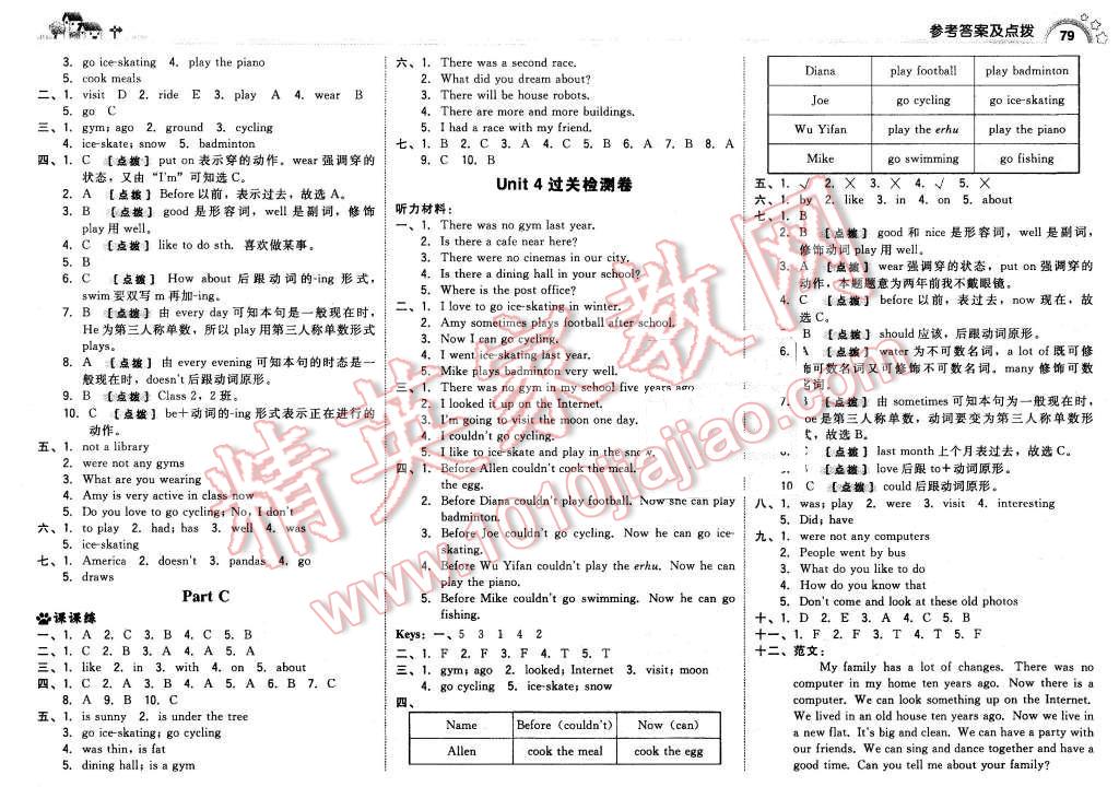 2016年綜合應用創(chuàng)新題典中點六年級英語下冊人教版 第5頁