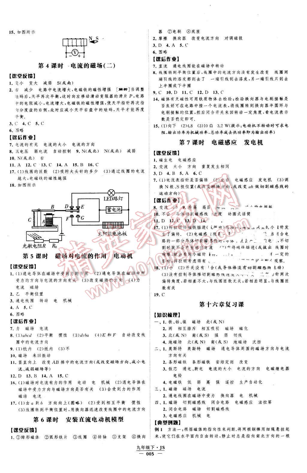 2016年經(jīng)綸學(xué)典學(xué)霸九年級(jí)物理下冊(cè)江蘇版 第5頁(yè)