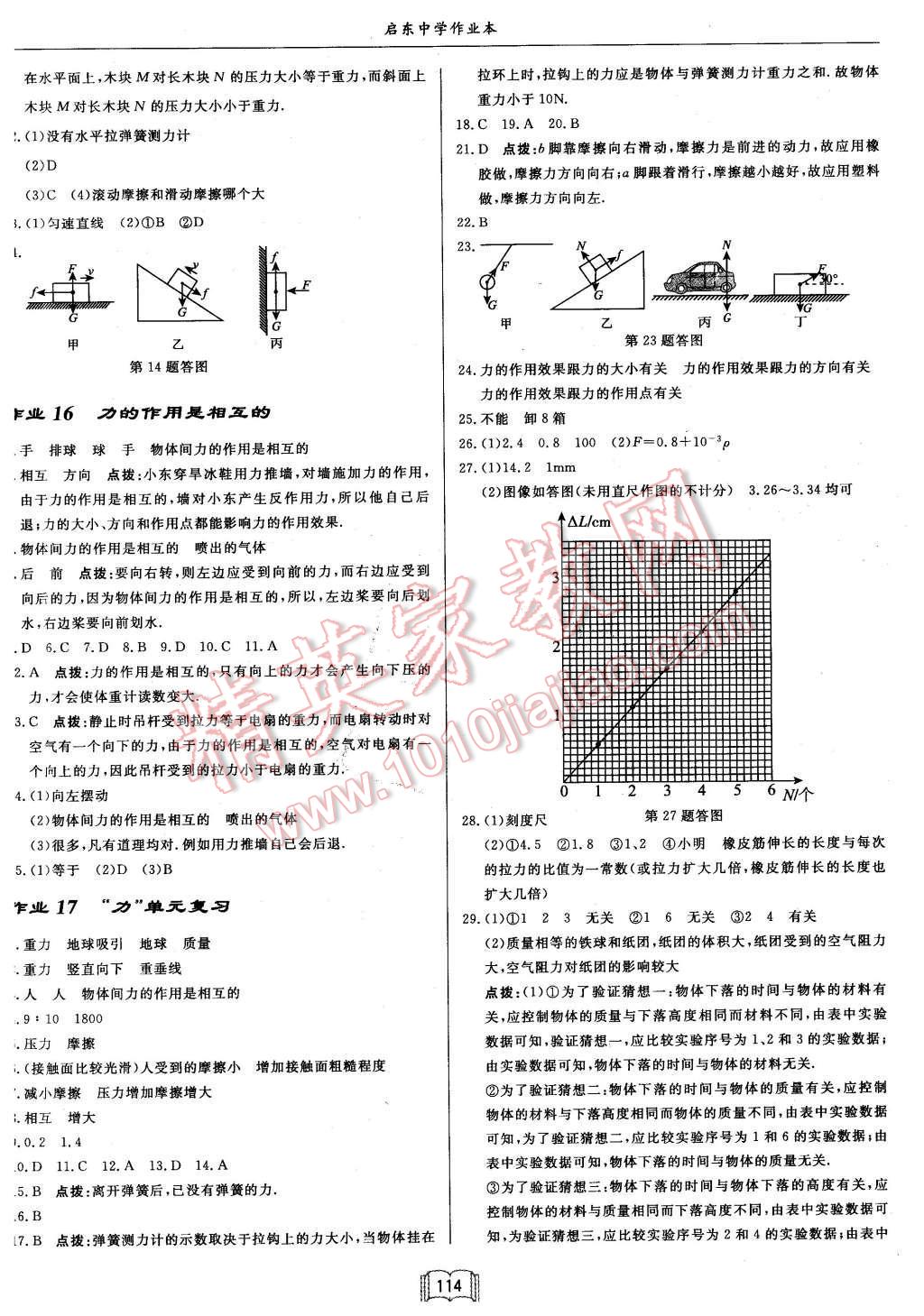 2016年啟東中學(xué)作業(yè)本八年級物理下冊江蘇版 第6頁