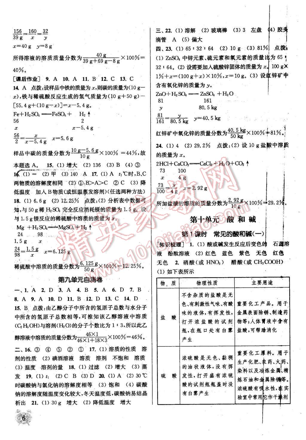 2016年通城學(xué)典課時(shí)作業(yè)本九年級化學(xué)下冊人教版 第6頁