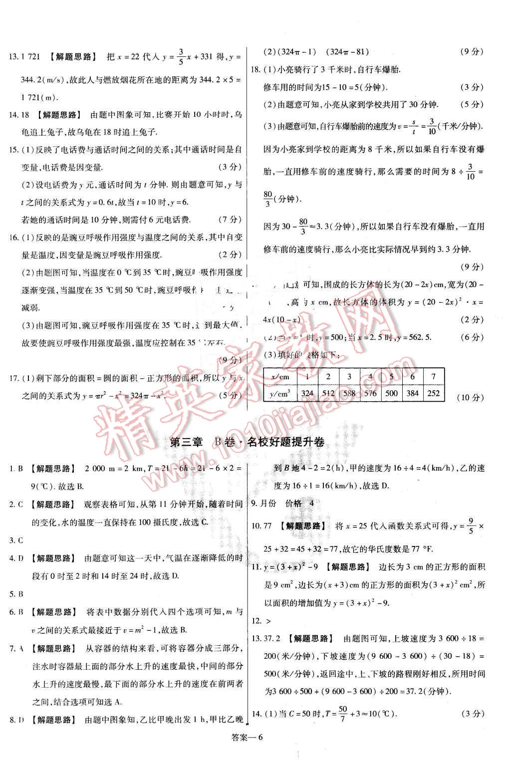 2016年金考卷活頁題選七年級數(shù)學下冊北師大版 第6頁