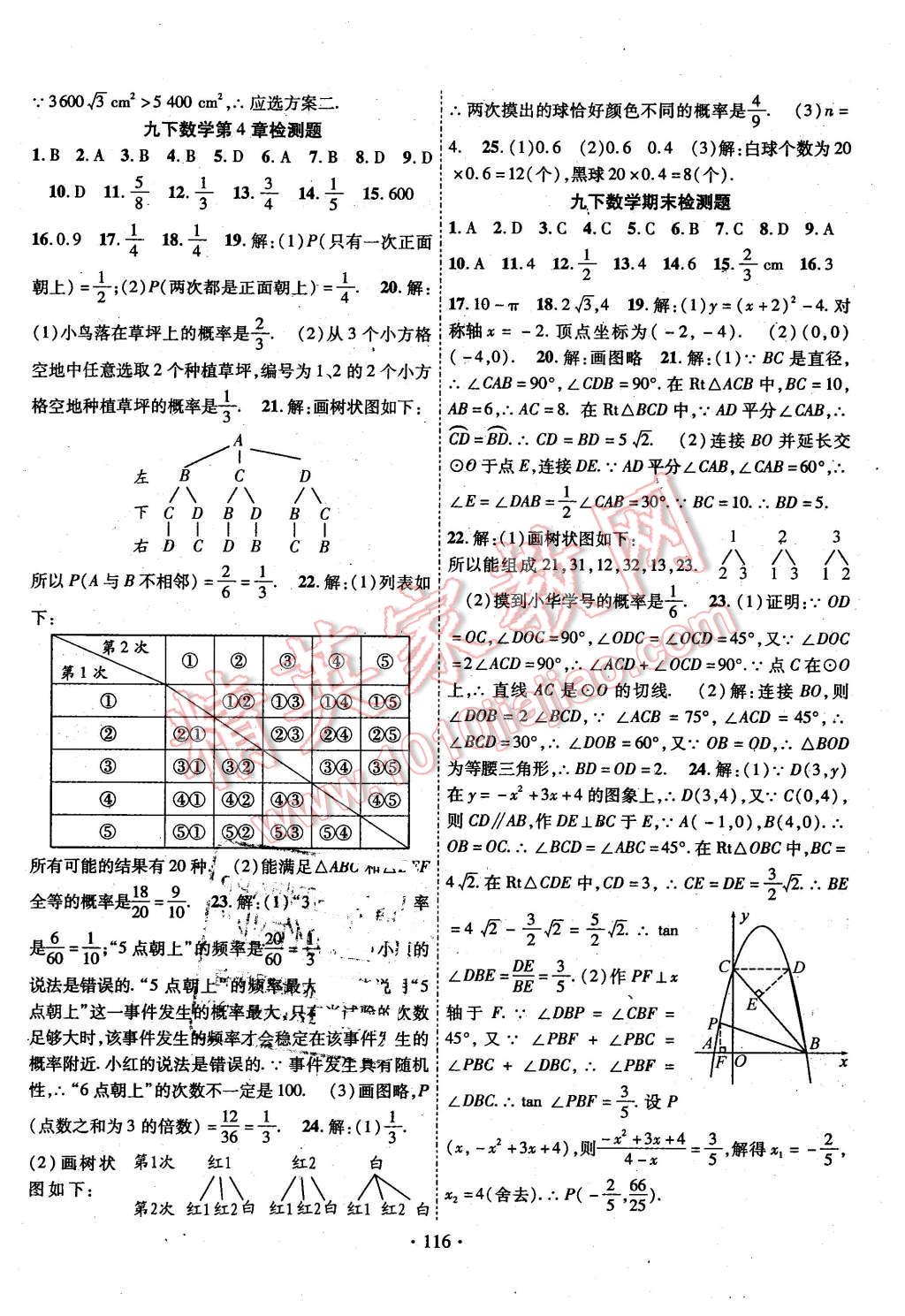 2016年暢優(yōu)新課堂九年級數(shù)學下冊湘教版 第15頁