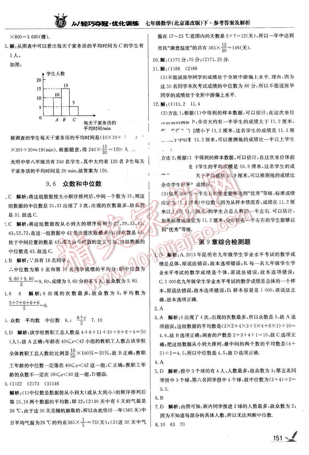 2016年1加1輕巧奪冠優(yōu)化訓(xùn)練七年級(jí)數(shù)學(xué)下冊(cè)北京課改版銀版 第32頁(yè)