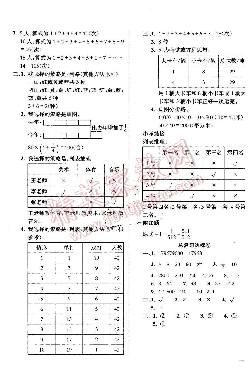 2016年黃岡小狀元達(dá)標(biāo)卷六年級(jí)數(shù)學(xué)下冊(cè)北師大版 第7頁(yè)