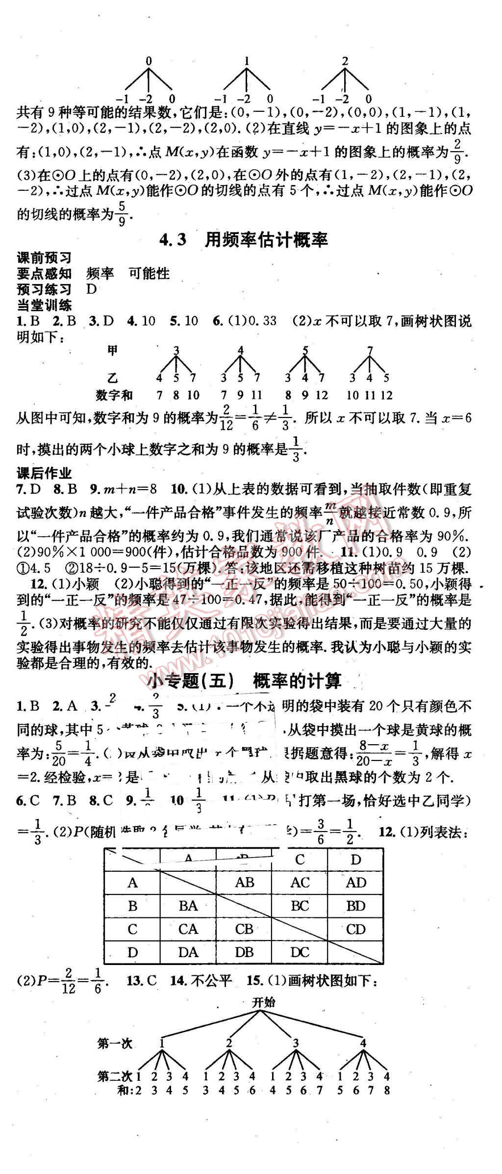 2016年名校課堂滾動學(xué)習(xí)法九年級數(shù)學(xué)下冊湘教版 第20頁