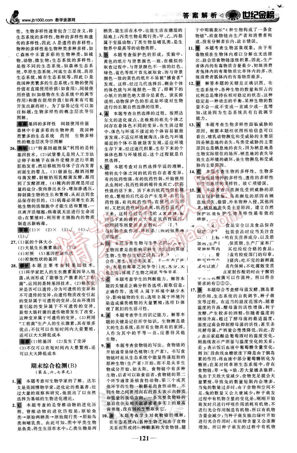 2016年世紀(jì)金榜金榜學(xué)案八年級生物下冊濟(jì)南版 第30頁