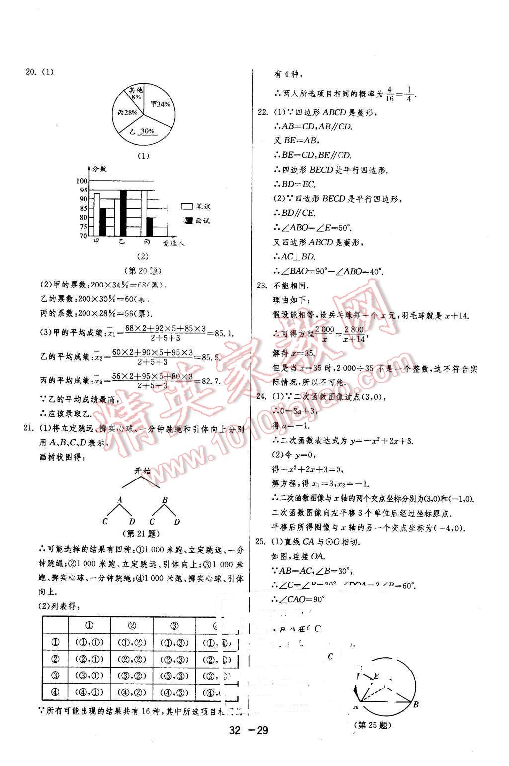 2016年1課3練單元達標測試九年級數(shù)學(xué)下冊蘇科版 第29頁