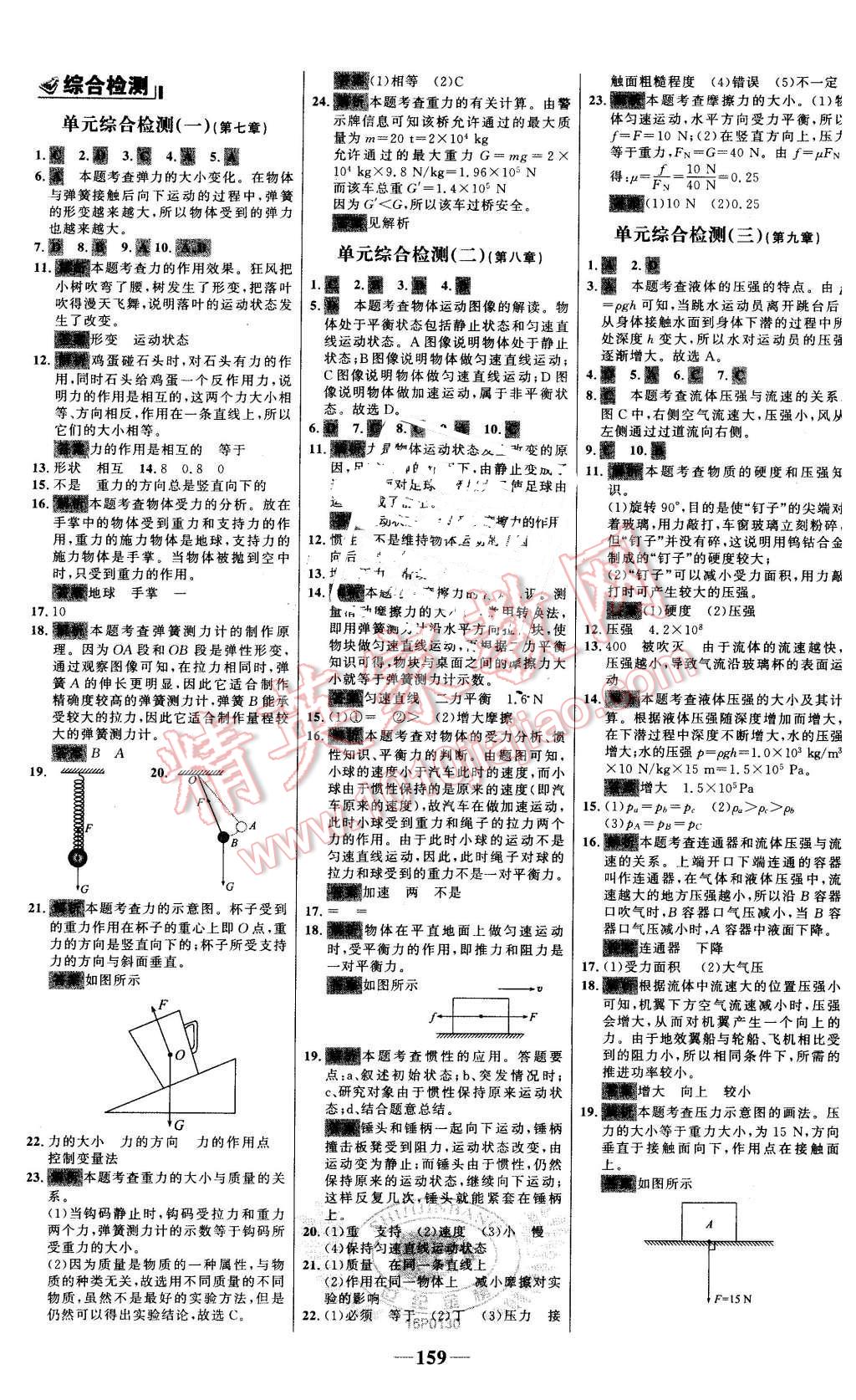 2016年世紀(jì)金榜百練百勝八年級物理下冊人教版 第21頁