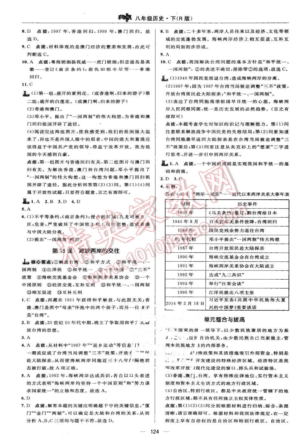 2016年綜合應用創(chuàng)新題典中點八年級歷史下冊人教版 第18頁