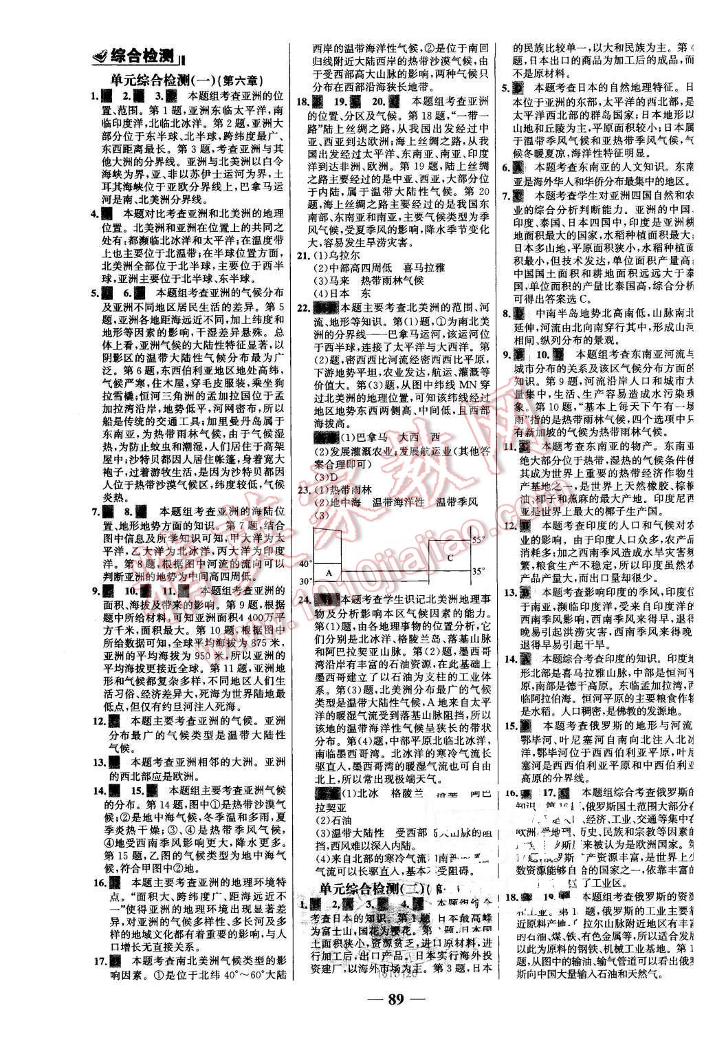 2016年世紀(jì)金榜百練百勝七年級(jí)地理下冊人教版 第13頁