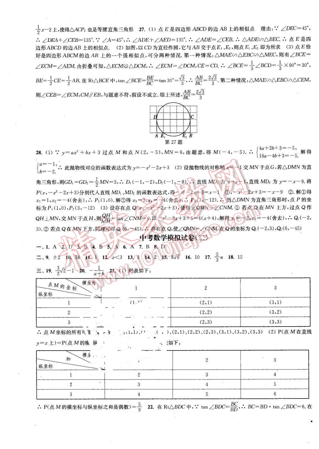 2016年通城學(xué)典活頁(yè)檢測(cè)九年級(jí)數(shù)學(xué)下冊(cè)蘇科版 第23頁(yè)