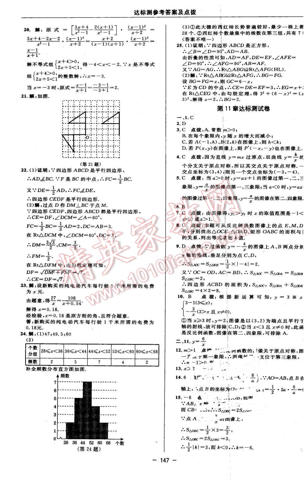 2016年點(diǎn)撥訓(xùn)練八年級(jí)數(shù)學(xué)下冊(cè)蘇科版 第5頁(yè)