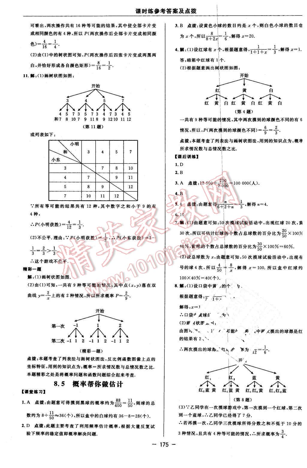 2016年點(diǎn)撥訓(xùn)練九年級(jí)數(shù)學(xué)下冊(cè)蘇科版 第45頁(yè)