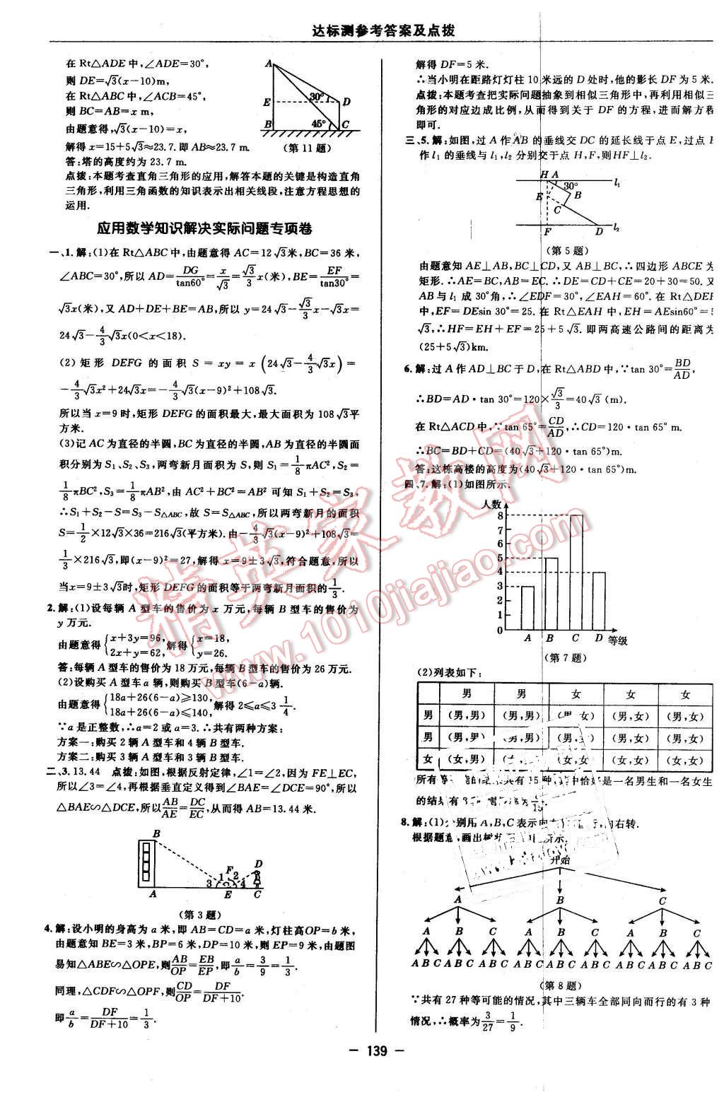 2016年點撥訓(xùn)練九年級數(shù)學(xué)下冊蘇科版 第9頁