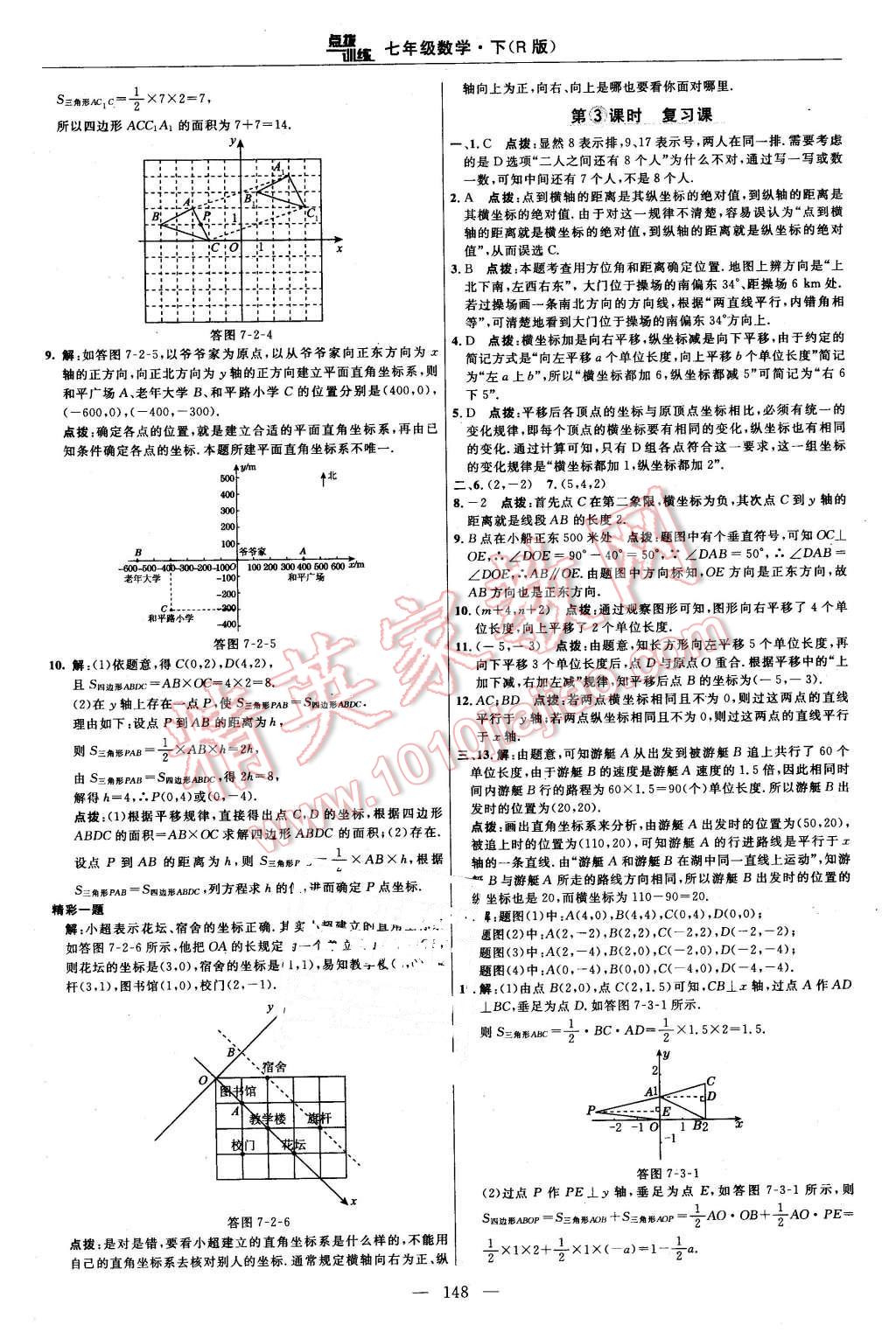 2016年點(diǎn)撥訓(xùn)練七年級(jí)數(shù)學(xué)下冊(cè)人教版 第22頁(yè)