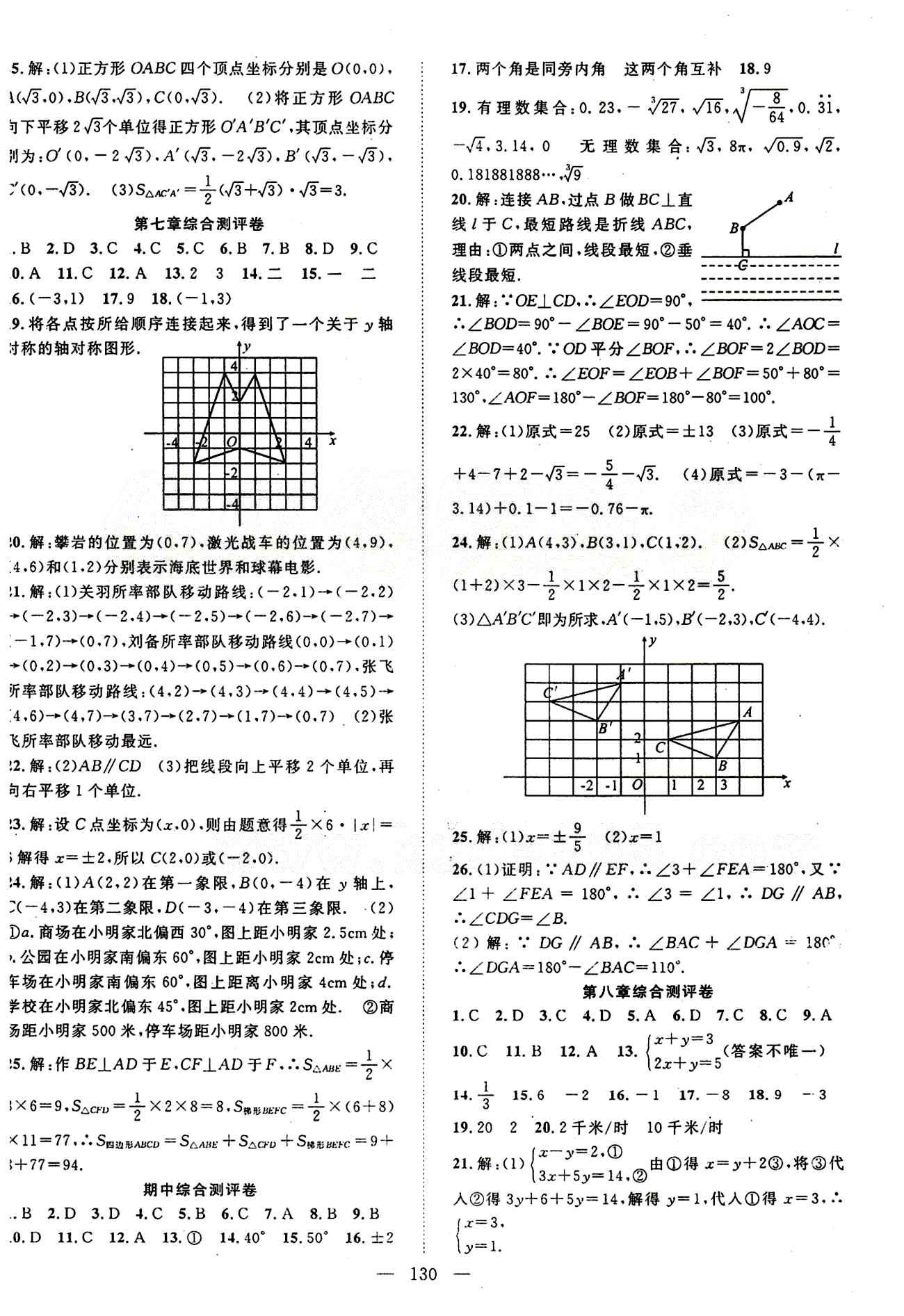 2015年名師學案七年級數(shù)學下冊人教版 綜合測評卷 [2]