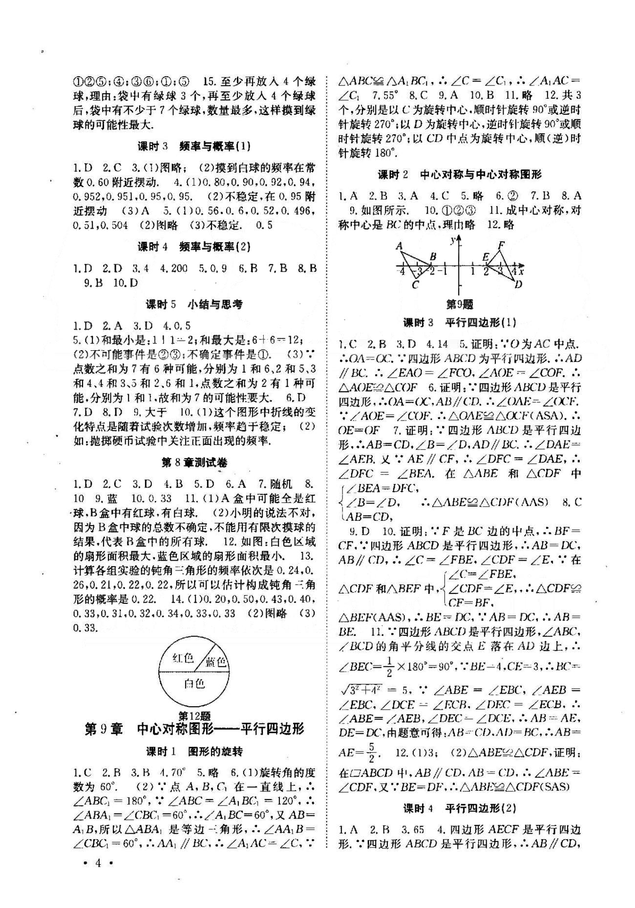 2015年高效精練八年級數(shù)學(xué)下冊人教版 7-9章 [4]