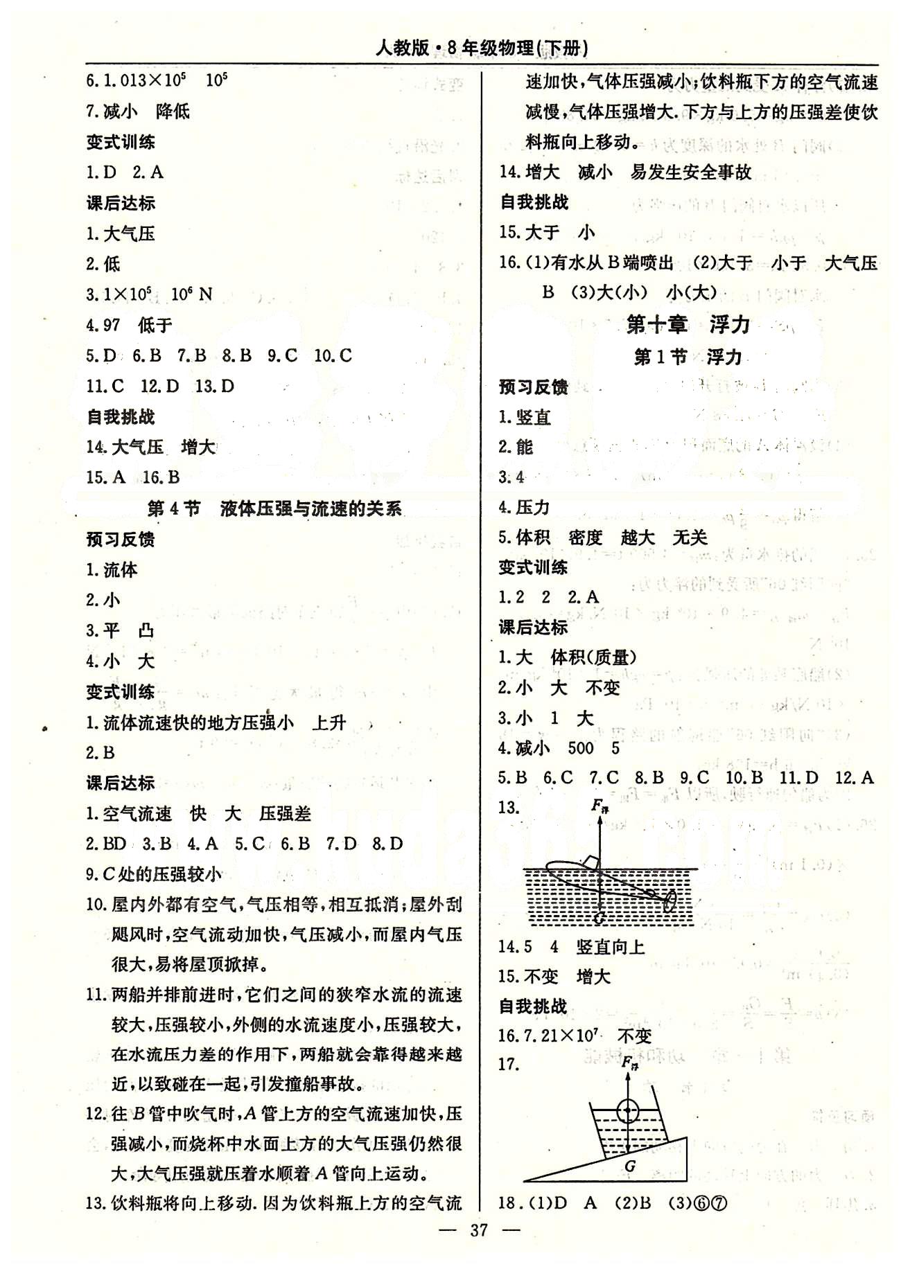 2015高效通八年級下物理延邊教育出版社 第七章-第十二章 [5]