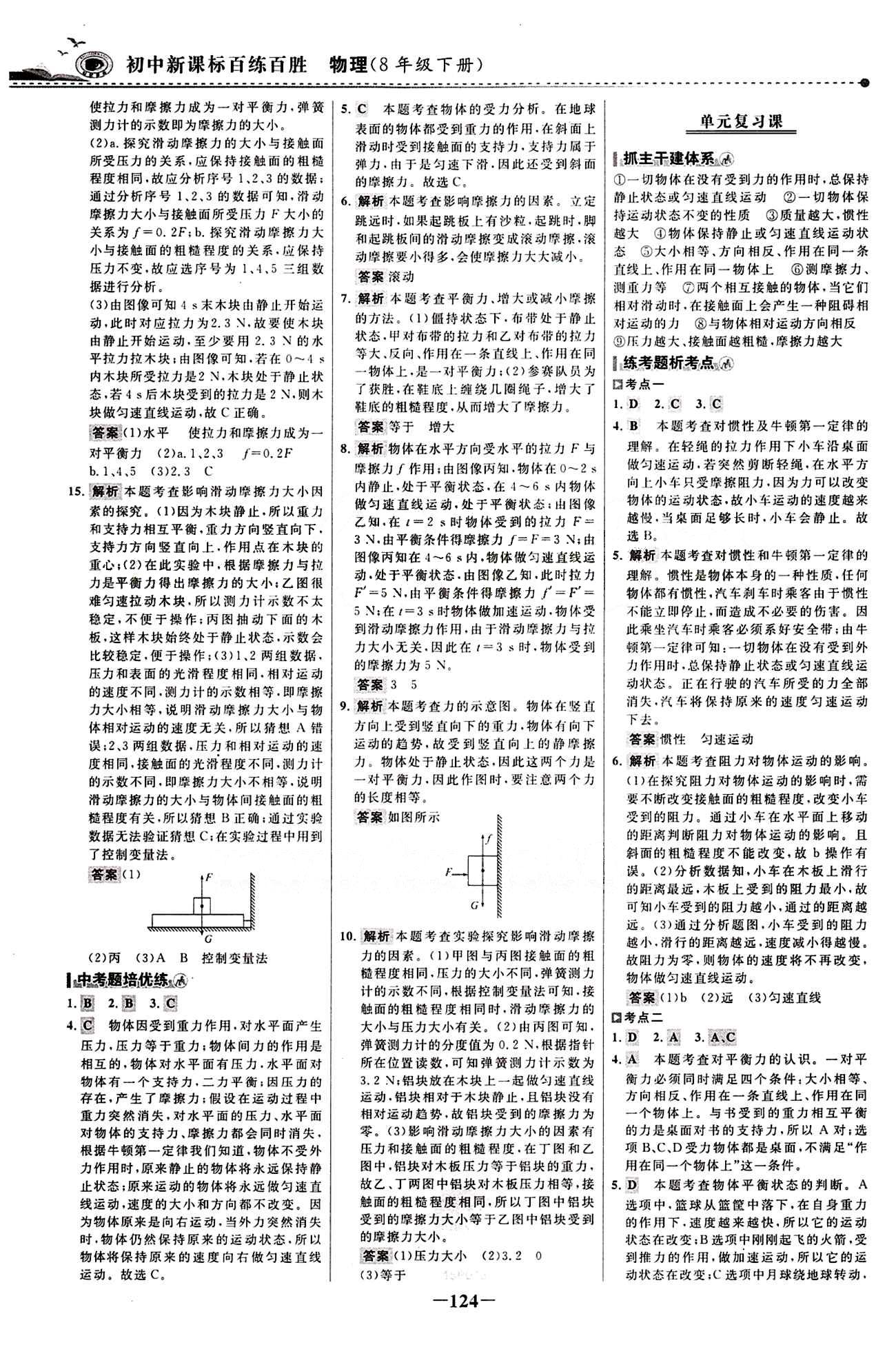 2015 百練百勝八年級(jí)下物理浙江科學(xué)技術(shù)出版社 課時(shí)訓(xùn)練區(qū) [7]