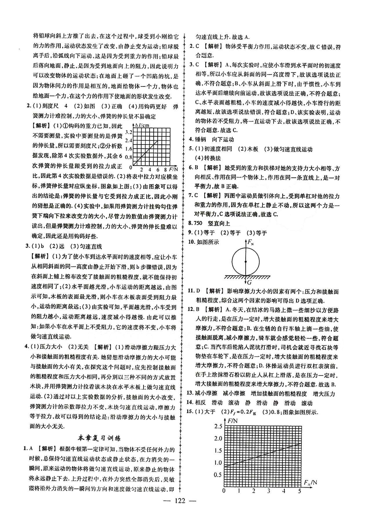 2015創(chuàng)優(yōu)作業(yè) 導學練八年級下物理新疆人民出版社 第八章　運動和力 [6]