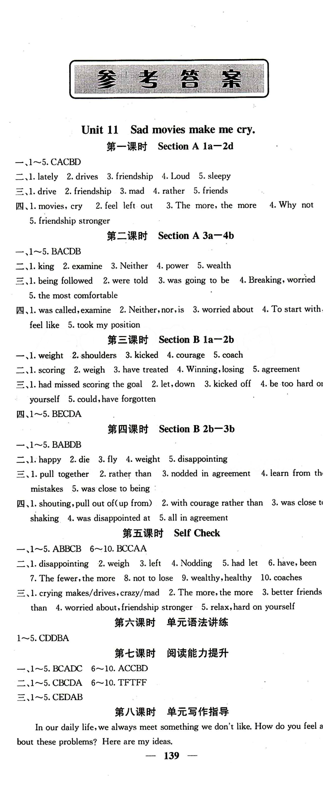 2015春 課堂點(diǎn)睛 點(diǎn)準(zhǔn)點(diǎn)透點(diǎn)精九年級(jí)下英語希望出版社 Unit11 [1]