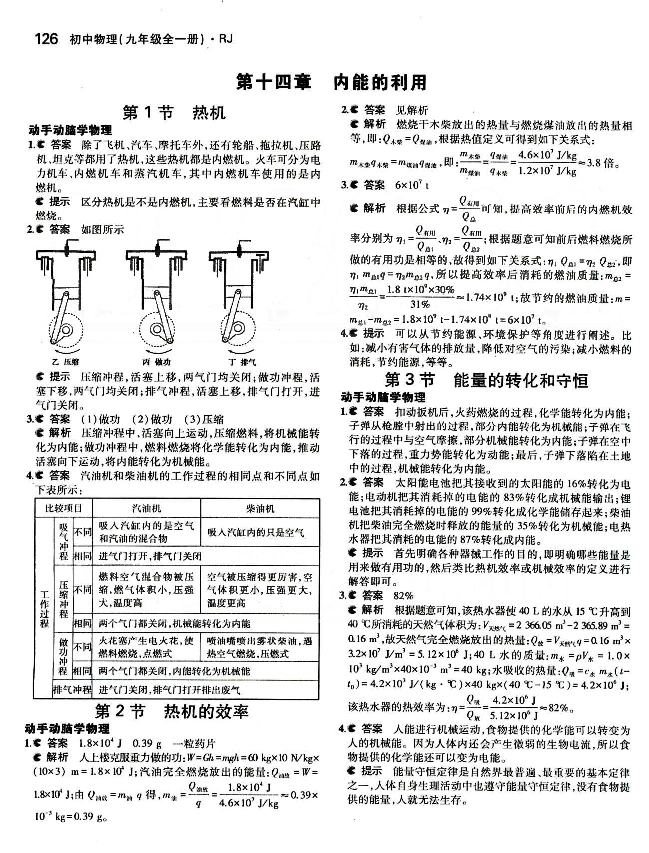 课本 教材九年级物理人民教育出版社 第十四章　内能的利用 [1]