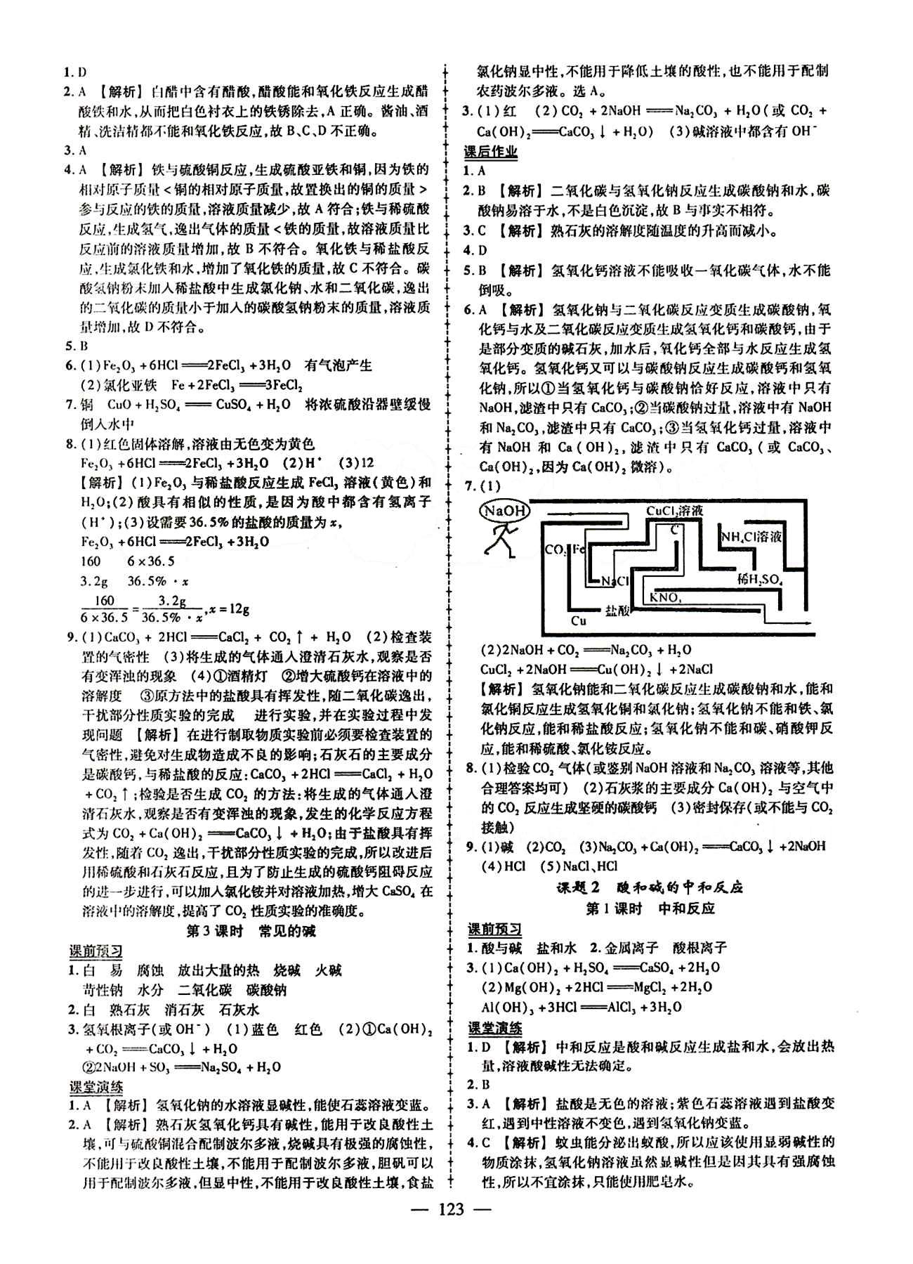 2015創(chuàng)優(yōu)作業(yè) 導學練九年級下化學新疆人民出版社 第十單元　酸和堿 [2]