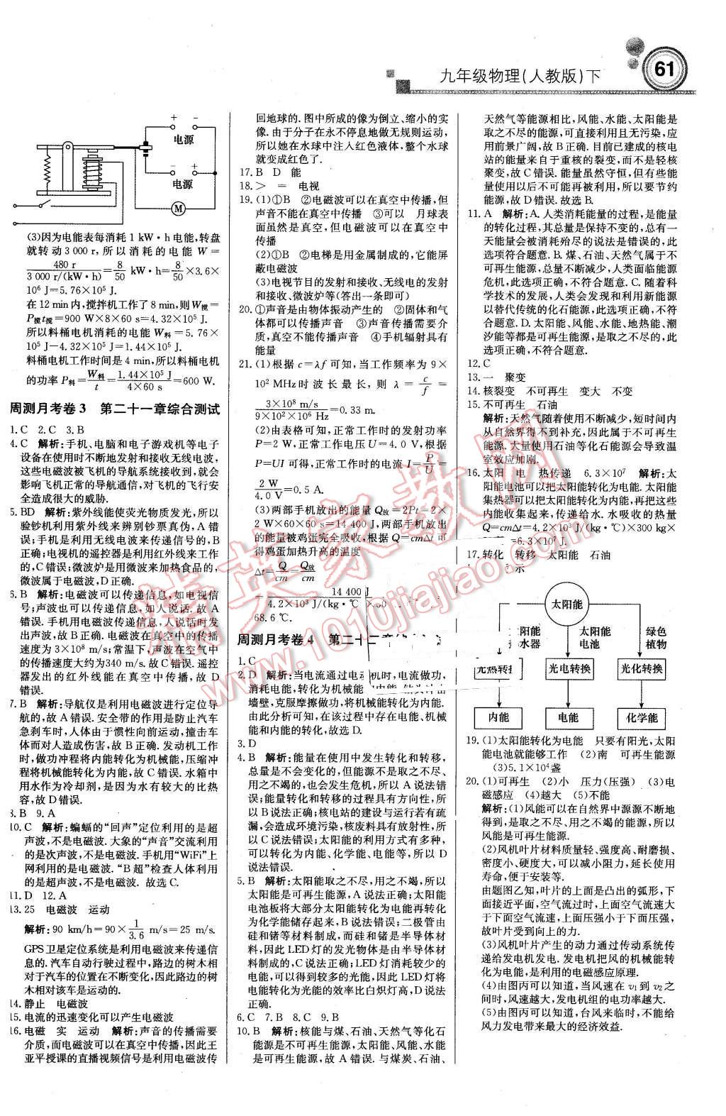 2016年輕巧奪冠周測月考直通中考九年級物理下冊人教版 第11頁