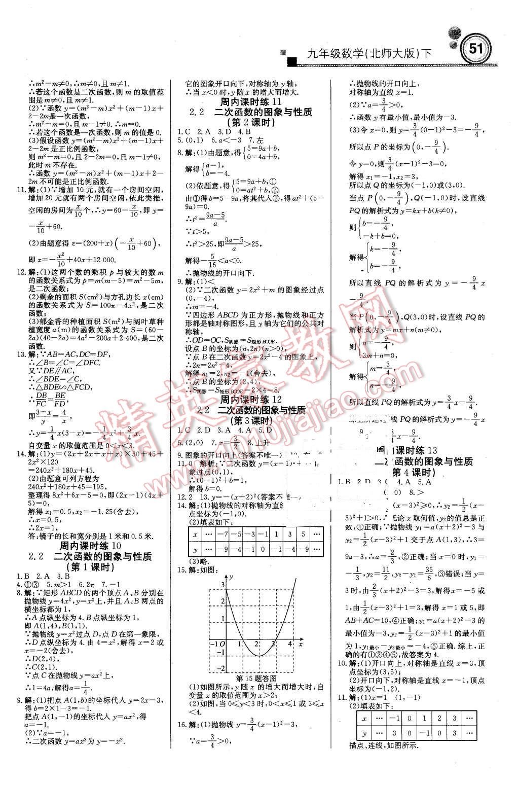 2016年輕巧奪冠周測月考直通中考九年級數(shù)學下冊北師大版 第3頁