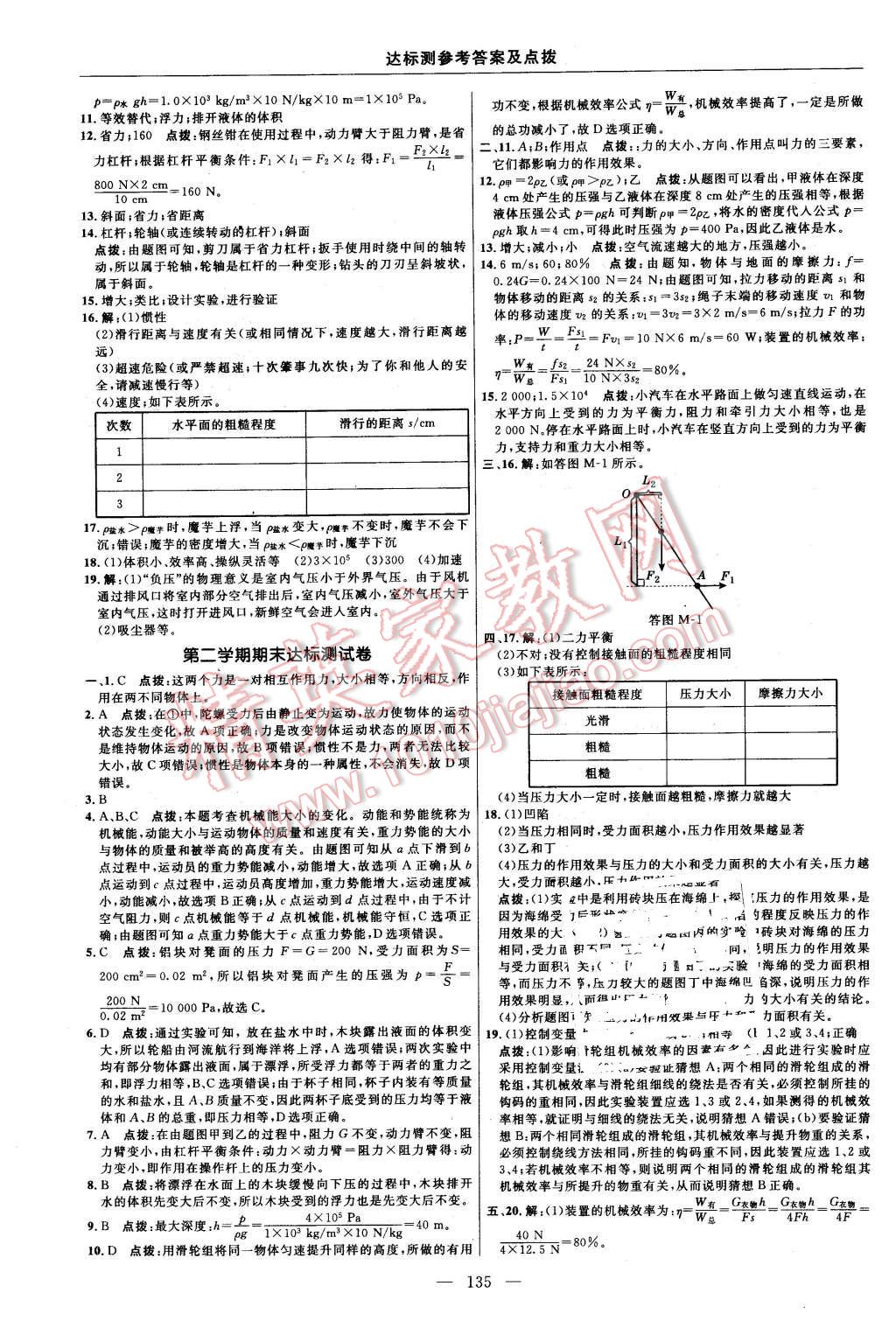 2016年點撥訓(xùn)練八年級物理下冊人教版 第9頁