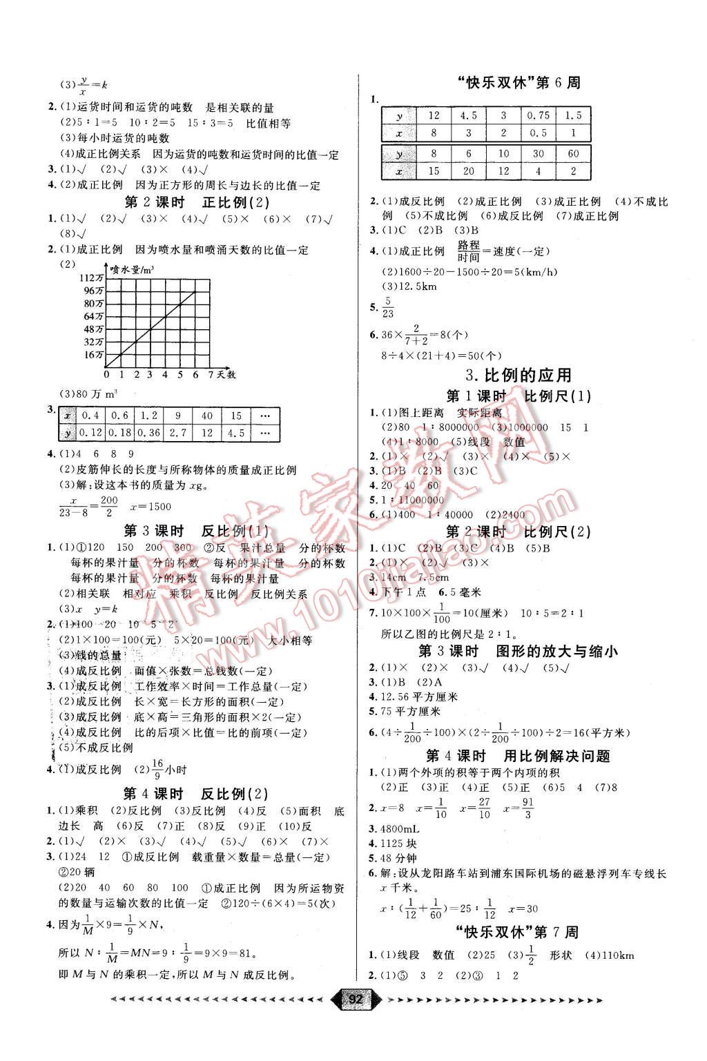 2016年陽光計(jì)劃第一步六年級數(shù)學(xué)下冊人教版 第4頁