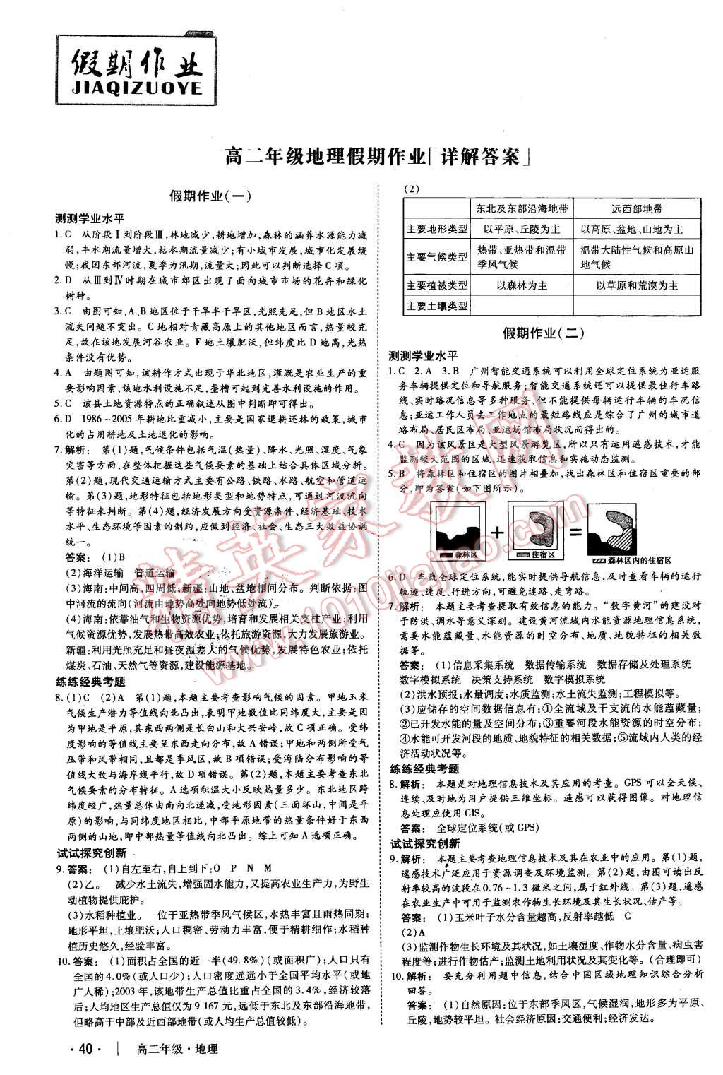 2016年金版新学案冬之卷假期作业高二地理 第1页