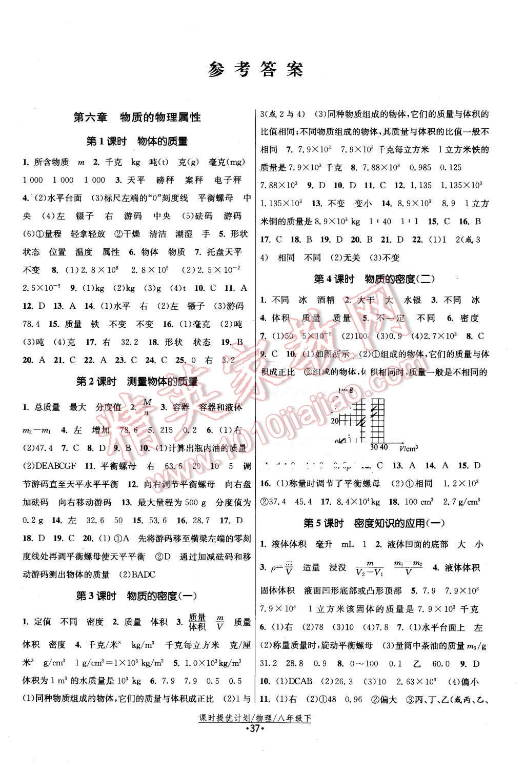 2016年課時(shí)提優(yōu)計(jì)劃作業(yè)本八年級(jí)物理下冊(cè)蘇科版 第1頁(yè)